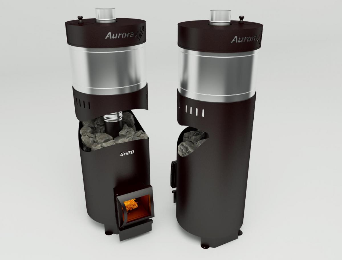 Печь банная Grill'D Aurora 160 Trio short black